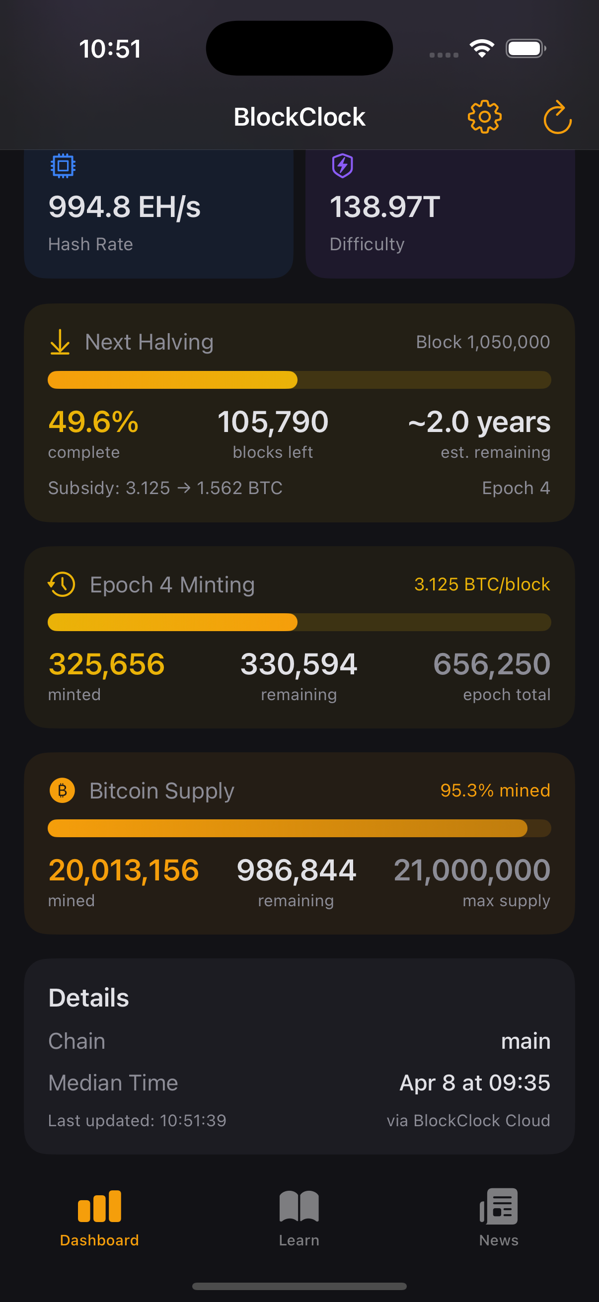 Halving, Epoch & Supply