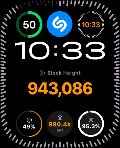 BlockClock on Apple Watch